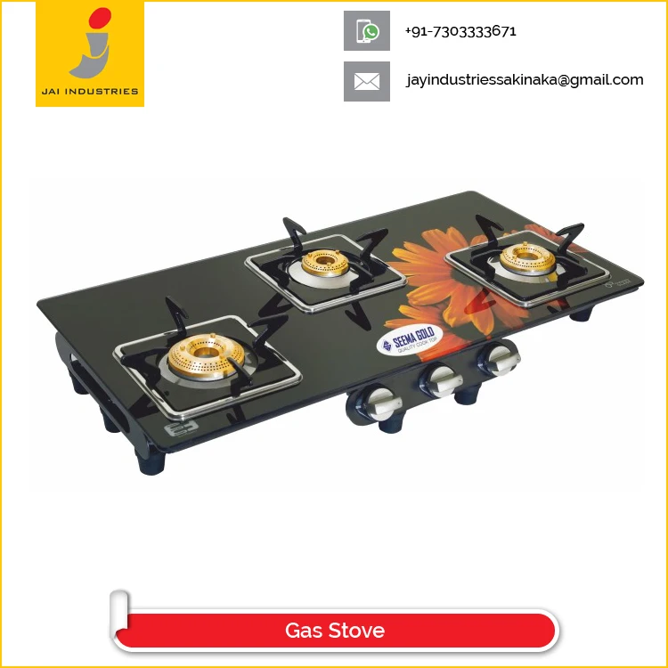 Hot Selling Glass Tempered 3 Burner Gas Stove at Bulk Price