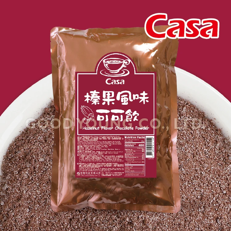 Хороший молодой чай Boba пузырьковый ингредиенты Hanelnut со вкусом шоколада мгновенный молочный в порошке