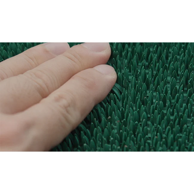 2022 New Product Feather Soft Texture Natural Rubber Floor Mat Grey 49cm x 75cm Strong Bristles Effectively Clean Dirt