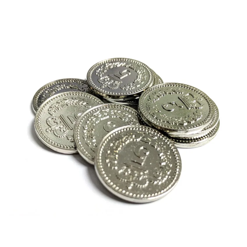 
Manufacture custom made board game play metal coins 
