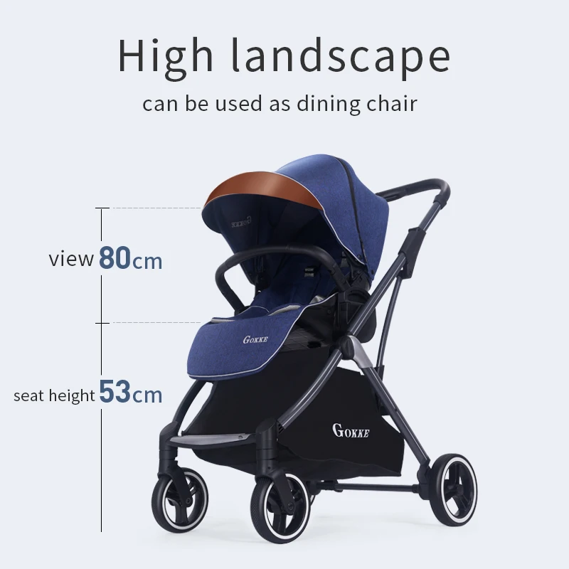 Экологически чистая большая Складная легкая детская коляска из полиуретана