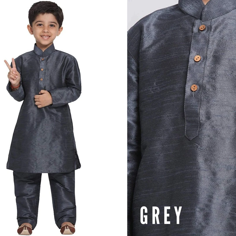 Kids Children Boys Cotton Kurta Pajama Set Indian Casual Style Wedding Dress Ethnic Clothing Kurta Set in Various Colors
