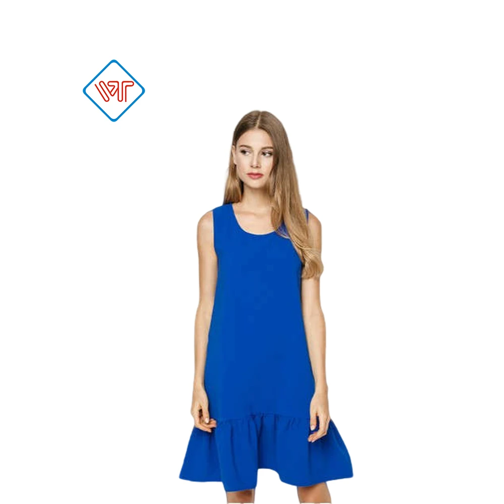 OEM/ODM manufacturer Women fashion popular casual dress round neck sleeveless skirt made in Vietnam