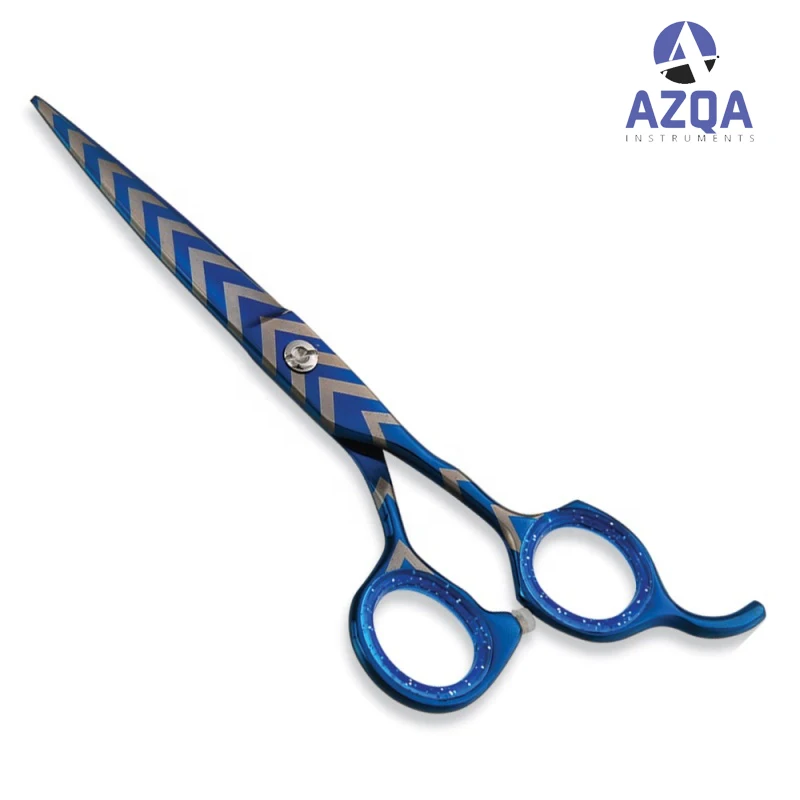 Набор черных парикмахерских ножниц для стрижки волос с регулируемым винтом и упором пальцев сделано в Пакистане