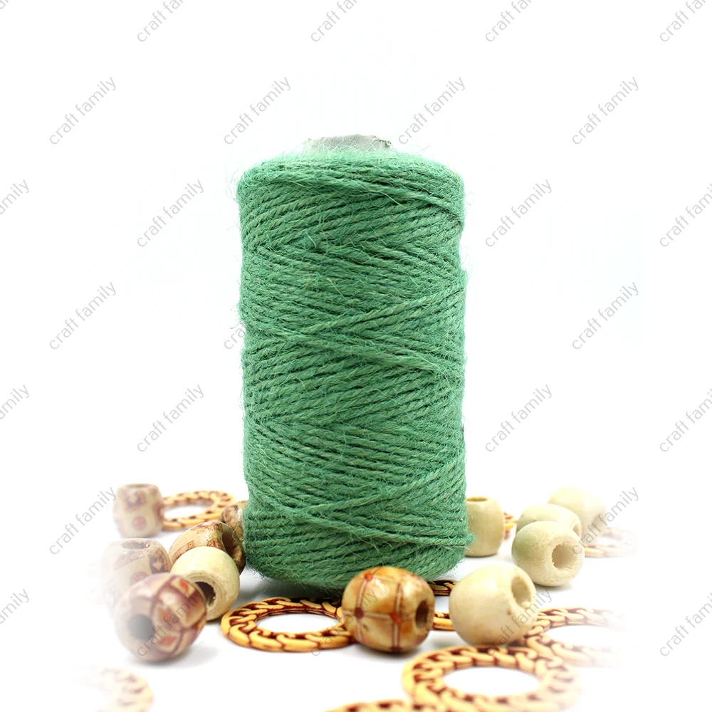 Зеленый джутовый макраме шнур Толстовка веревка скрученный необработанный принт натуральный 1 5 мм лучшее качество производитель 100 метров на заказ