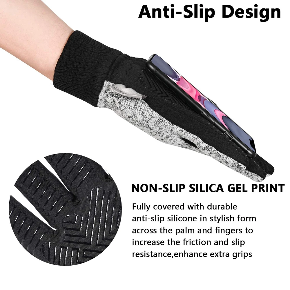 Custom Good Quality Winter wool Thick Gloves Keeping Warm Knitted Mittens Gloves For Men