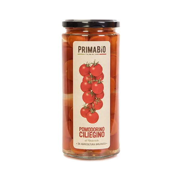 Private Label Italian Organic Cherry Tomato in Brine premium quality
