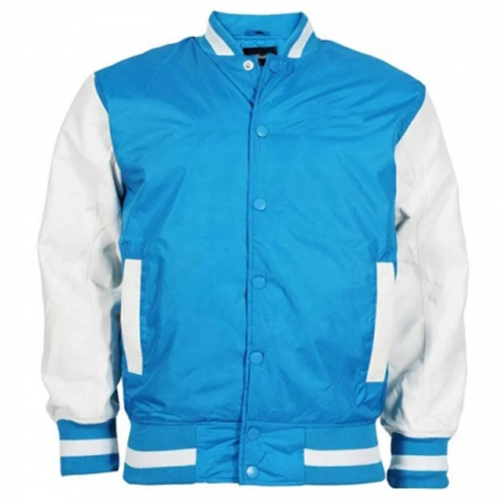 Wholesale Custom Green Satin Varsity Jacket Baseball Varsity Bomber Jacket