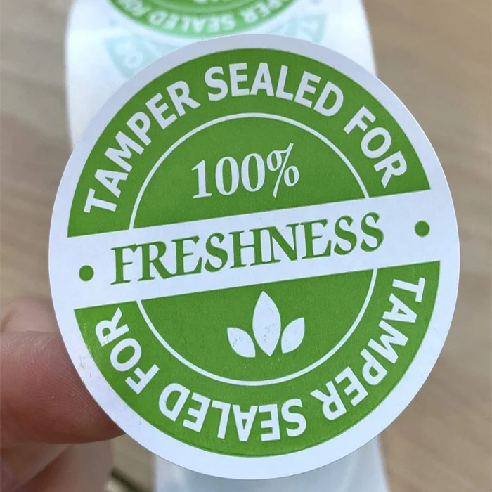custom fast food delivery security seal sticker roll packing printing takeaway food container tamper evident PLA catering labels