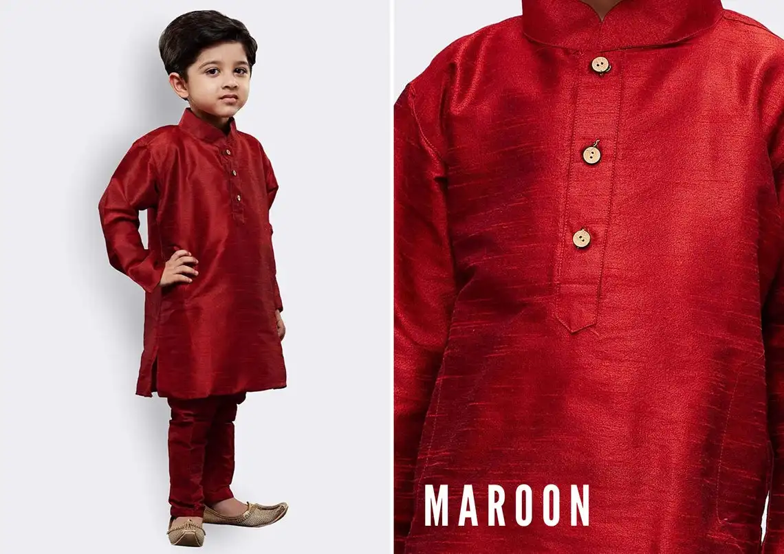 Kids Children Boys Cotton Kurta Pajama Set Indian Casual Style Wedding Dress Ethnic Clothing Kurta Set in Various Colors