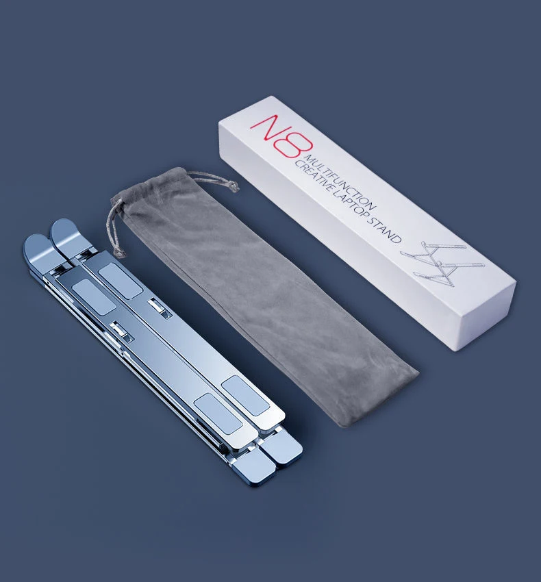 Adjustable folding portable desk computer holder ergonomic adjust aluminum metal foldable notebook laptop stand for macbook