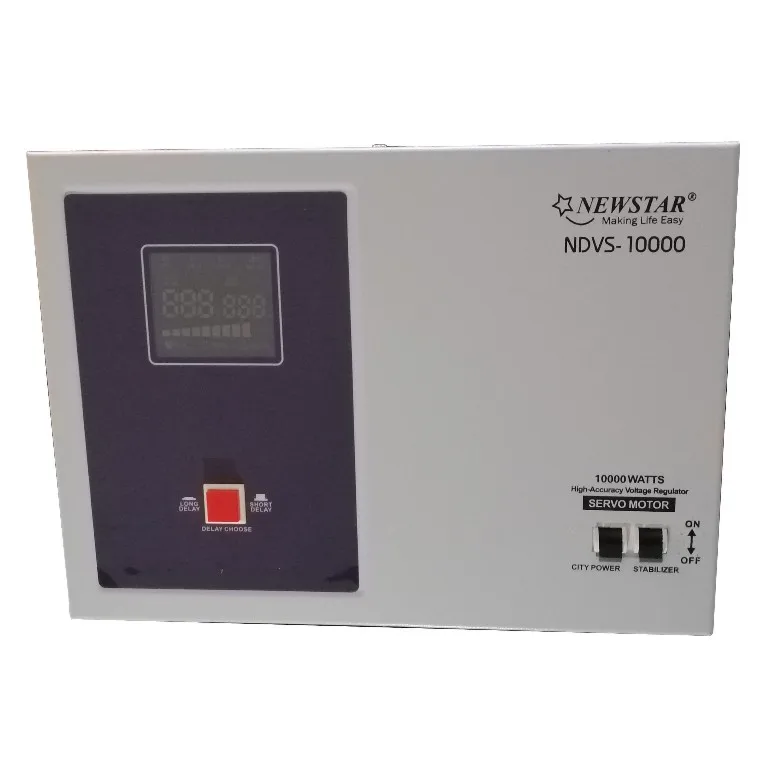 
Newstar NDVS-10000 Digital Servo Motor Type Automatic Voltage Regulator/Stabilizer 10000Watts AVR with Surge Protection 10KVA 