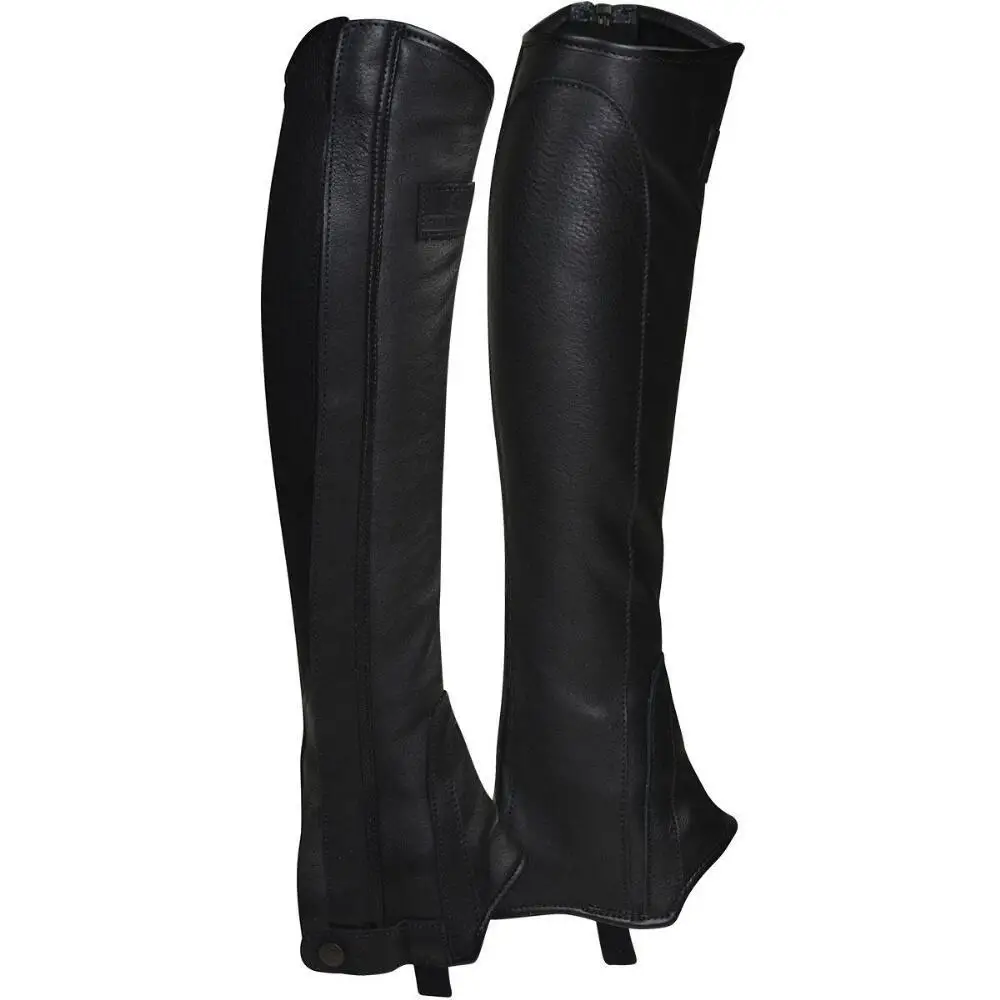 Equestrian Wear Premium Brown leather Horse Riding Half Chaps, Men and women Fashion western.