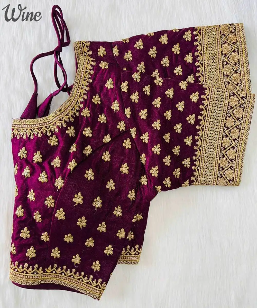 Самый выбранный жоржет мягкая хлопковая внутренняя вышивка готовая к ношению блузка одежда для вечеринки этническая