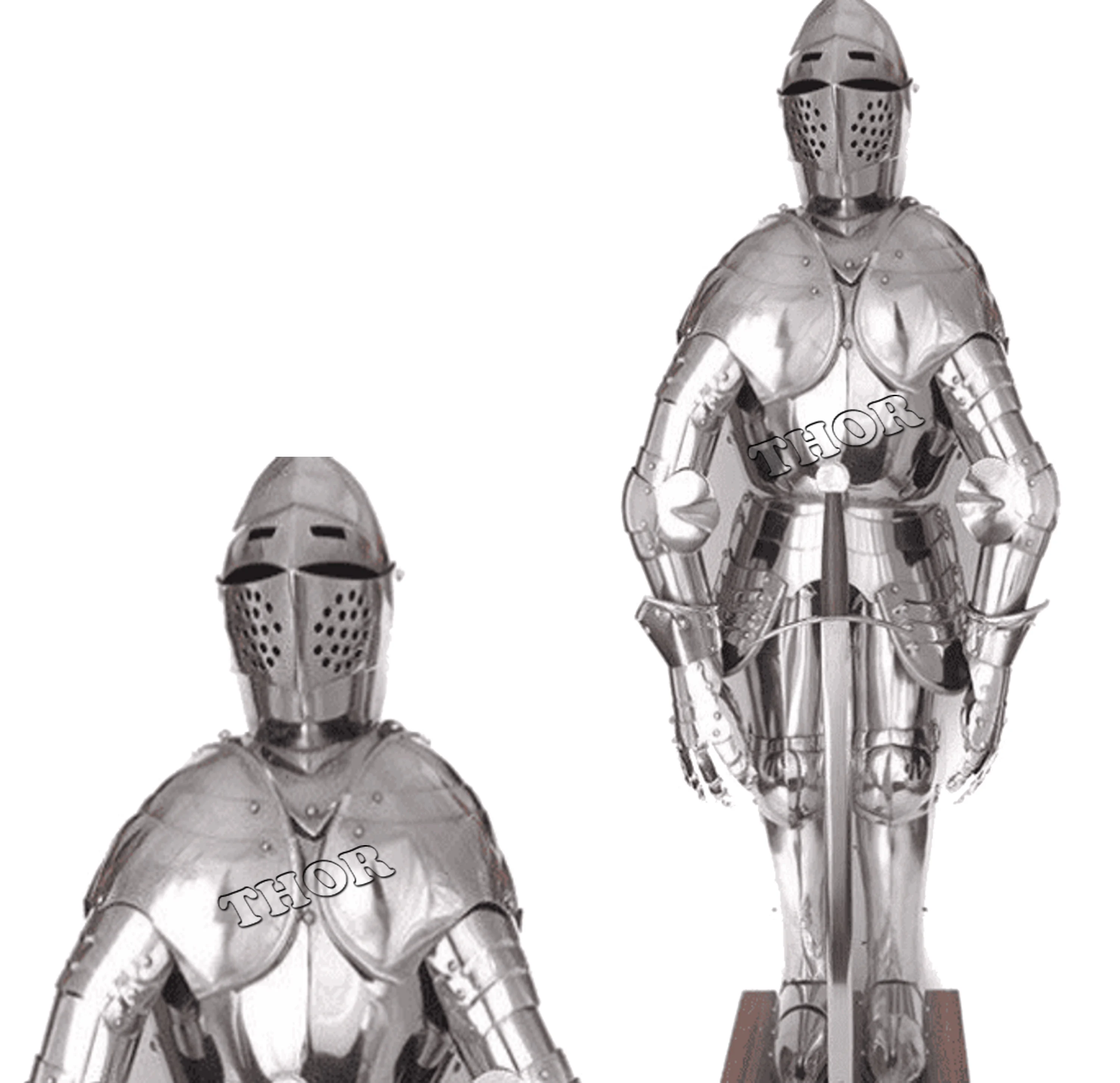 Medieval Knight Gothic Full Body Armor Suit with Stand for Halloween & Christmas Decorative Armor
