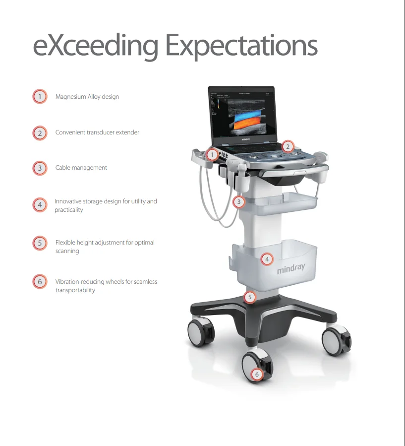 Original Mindray MX7 Hand Carried Ultrasonic Diagnostic Imaging System Color Doppler