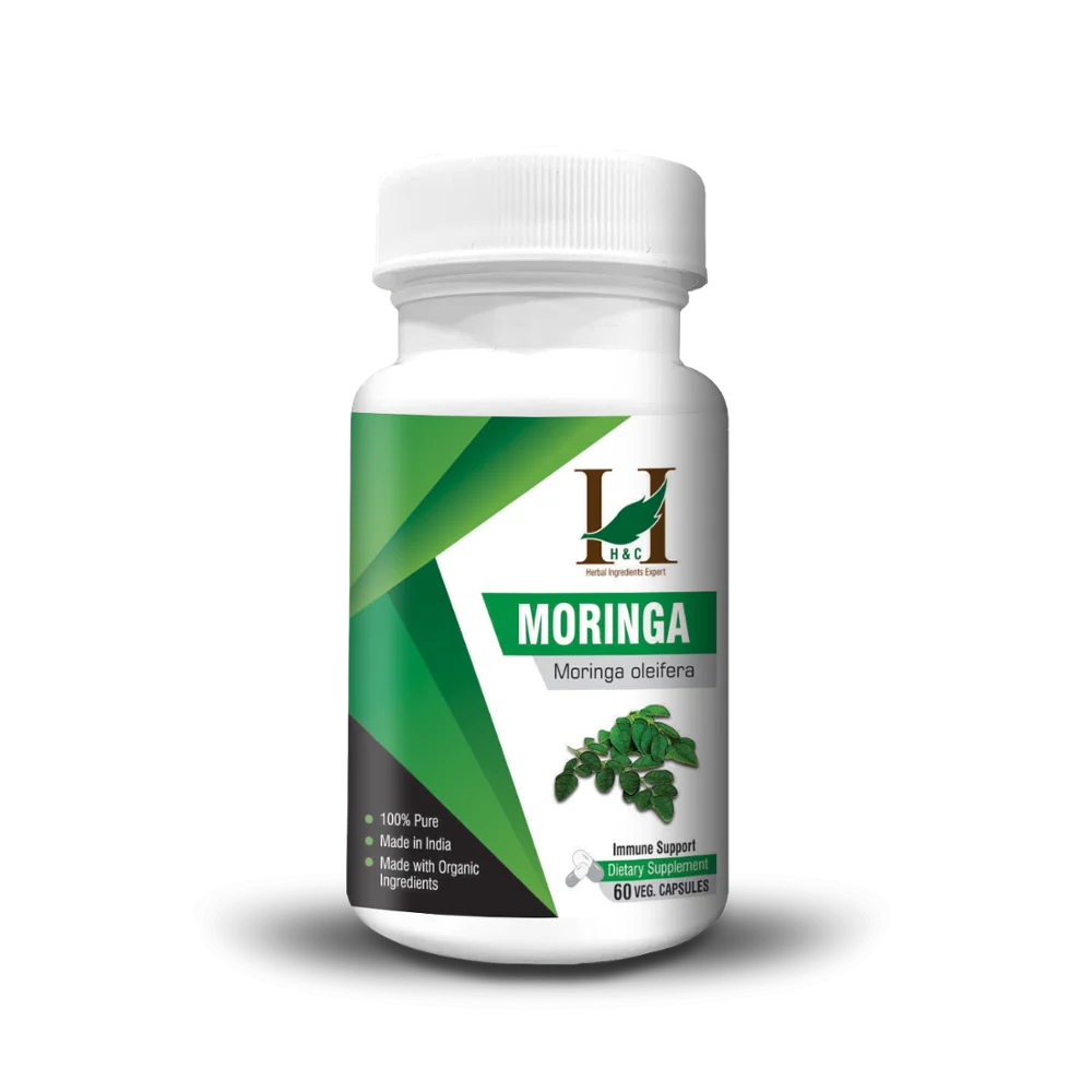 H&C Moringa Capsules (Moringa oleifera) - 450mg, 60counts