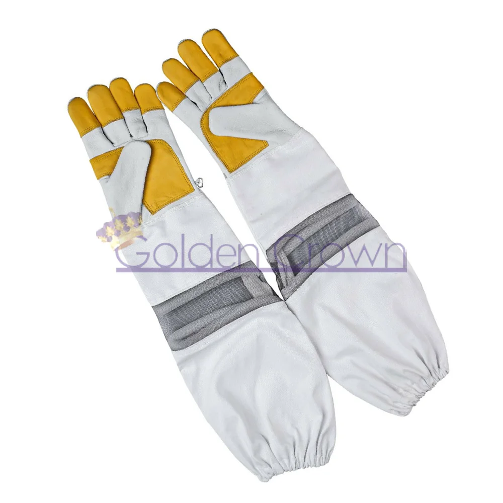 Профессиональные перчатки для пчеловодства Hornets перчатки премиум-класса из козьей кожи товары для пчеловодства с длинным полотном