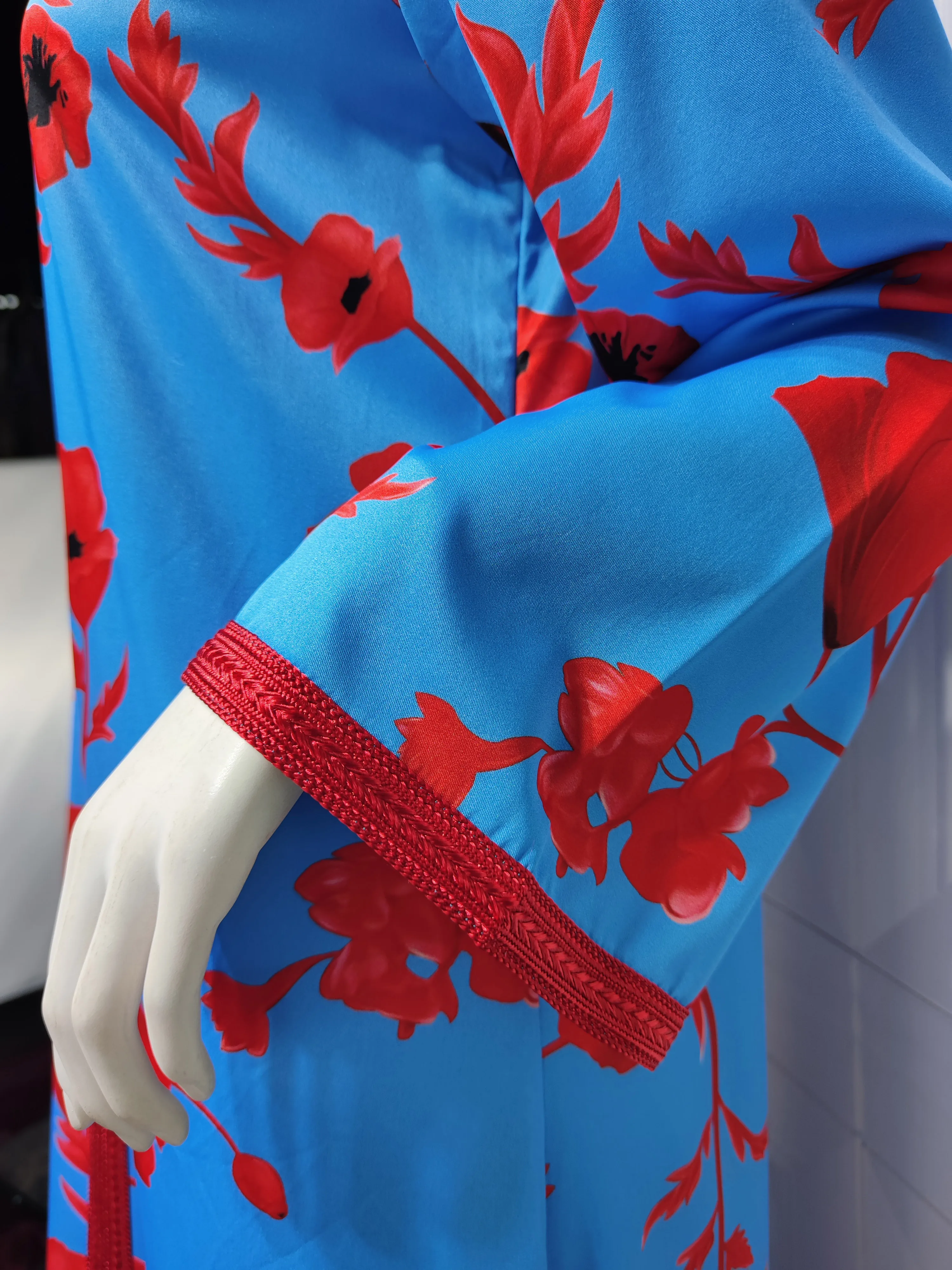 Fashion Print Casual Dresses Islamic Clothing Arab Robe Plus Size Morocan Kaftan Dress Abaya Women Muslim Clothes