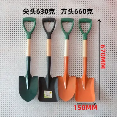 garden shovel hand tool camping with wooden handle outdoor farming diging