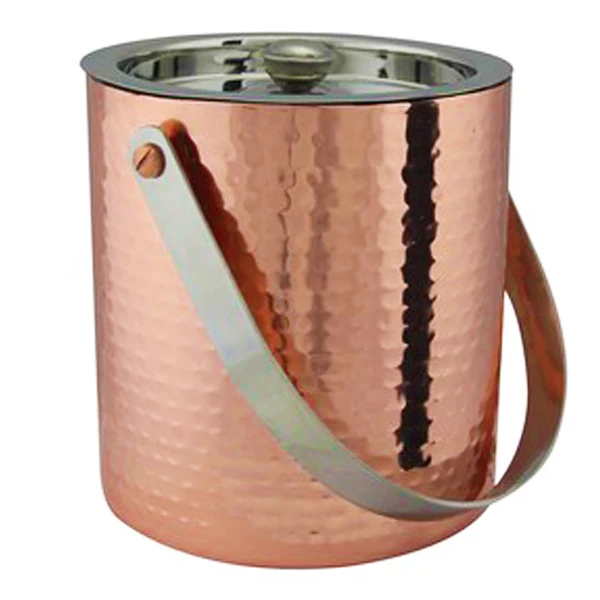 Good Shiny Finished Copper and Steel Ice Bucket for Beer Bottles Wholesale Manufacturer and Exporter antique copper ice bucket