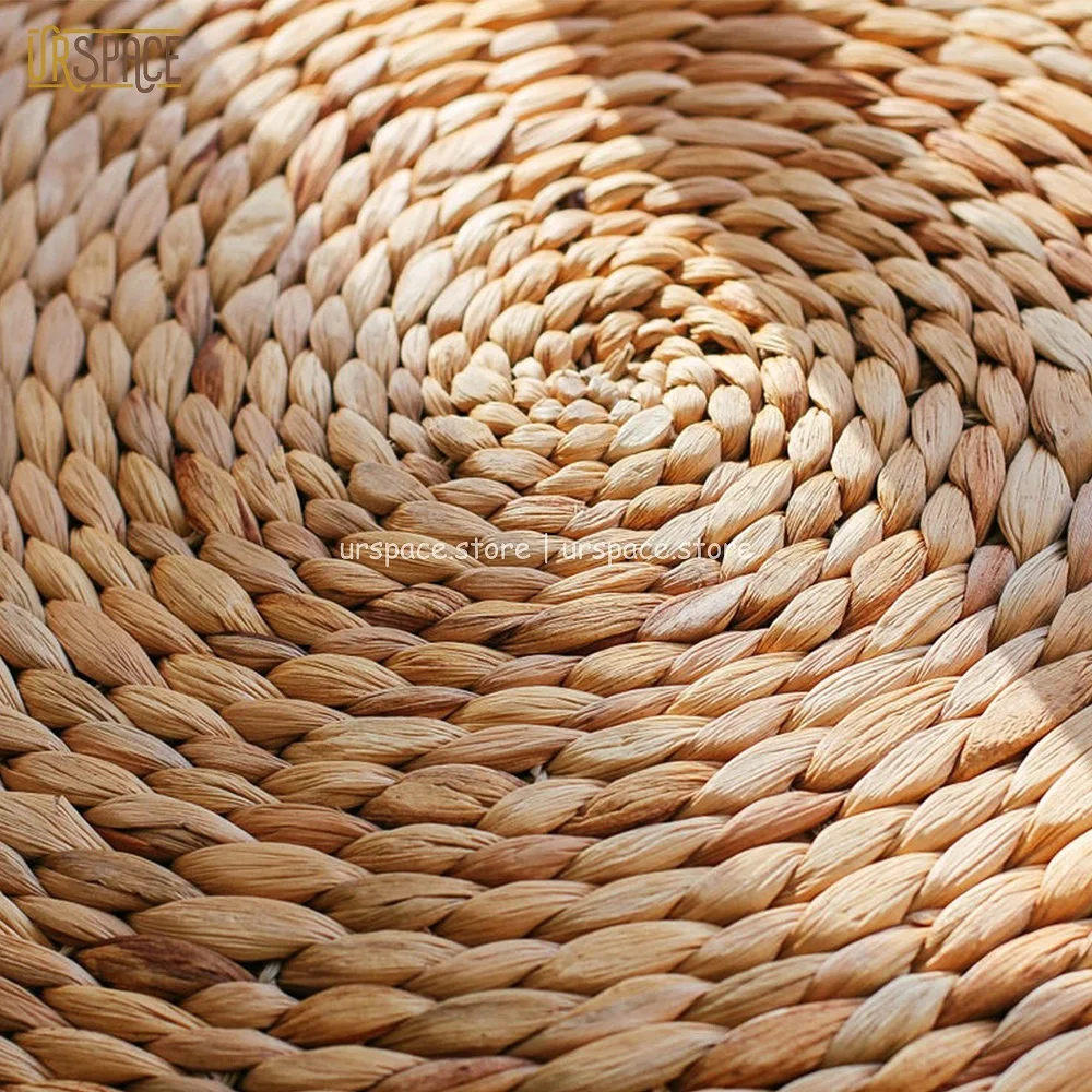 Application style design round ottoman Scandinavian Round Shape Woven Hyacinth Garden Stool from Vietnam With ODM/OEM service