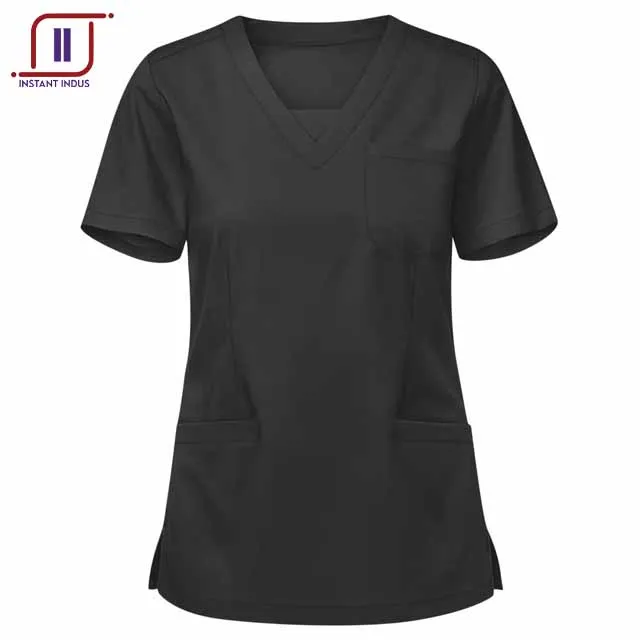 Wholesale Short Sleeve Shirts Medical Designs Cherokee Jogger Plus Size White Hospital Nursing Scrubs Tops Nurse Uniform OEM
