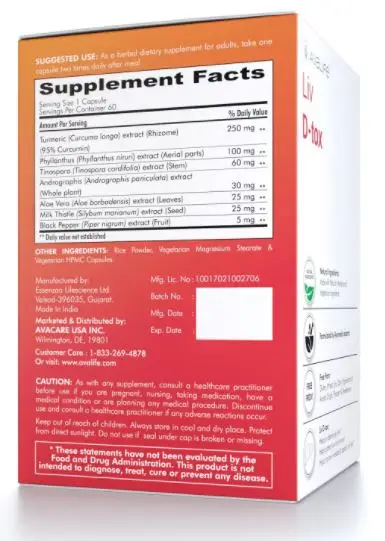 Avalife Liv D-ТОКС пищевая добавка 60 капсул с 30-ти дневной поставить самые продаваемые товары для здоровья оптом