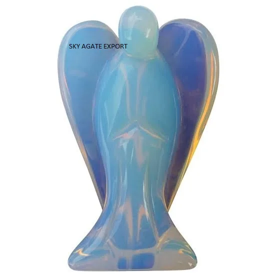 : WHOLESALE NATURAL  AGATE CRYSTAL OPALITE  ANGEL : GEMSTONE NATURAL  OPALITE STONE ANGEL  BUY SKY AGATE EXPORT