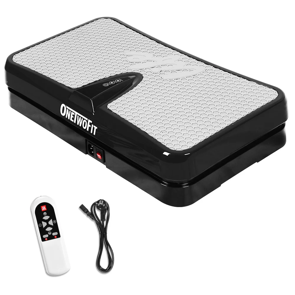 
OneTwoFit Commercial Latest Body Fitness Machine Vibrating Exercise Large Platform Vibration Plate With Handle 