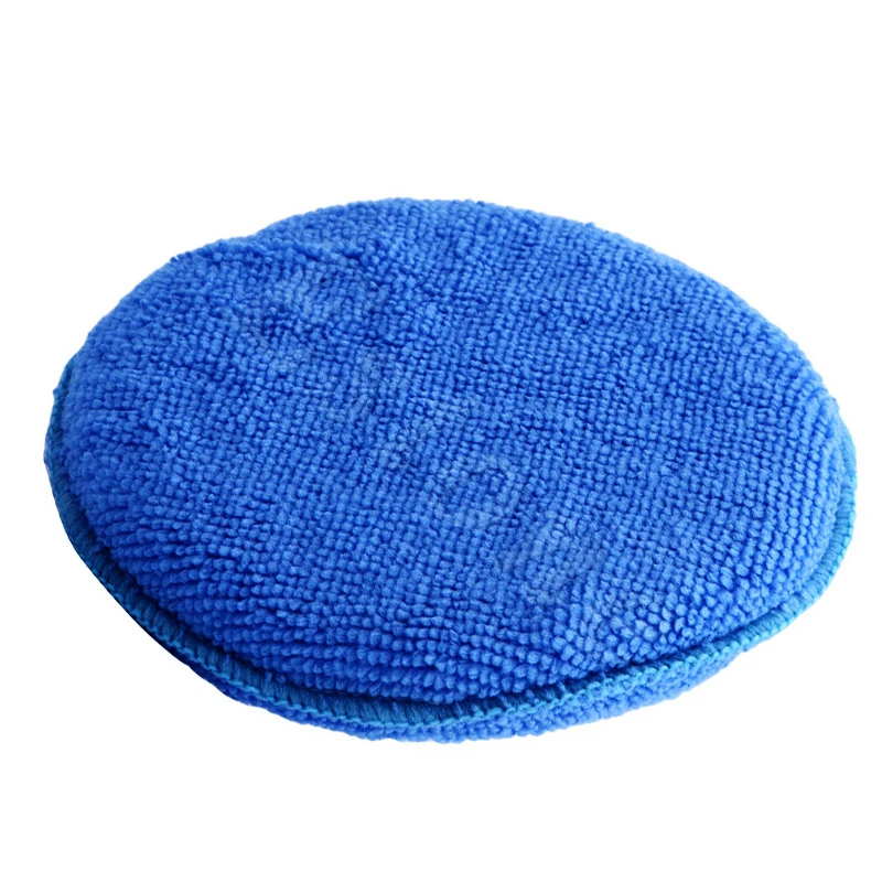 KOREAN MICROFIBER CAR WAXING APPLICATOR PAD 13DIA Hard Overlock Sewing High Density cost-effective