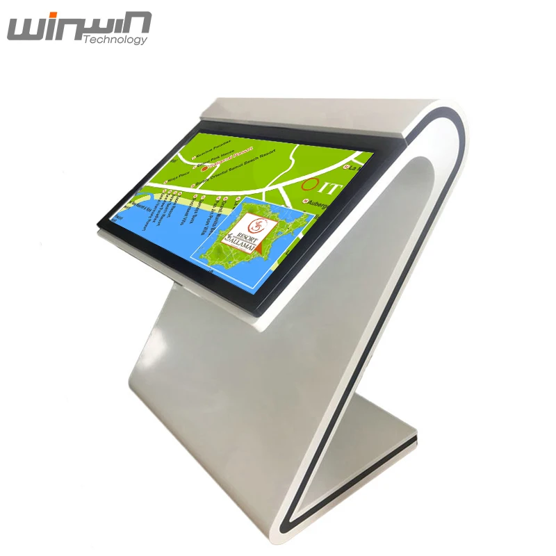 Table Stand Digital Signage 43 inch Touch Screen Android Information Kiosk