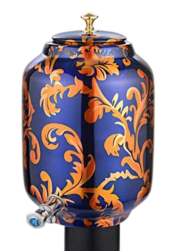Stone Printed Copper Water Cooler Pot Wholesale Exporter New Design Handmade Copper Water Customized Size And Shape Daily