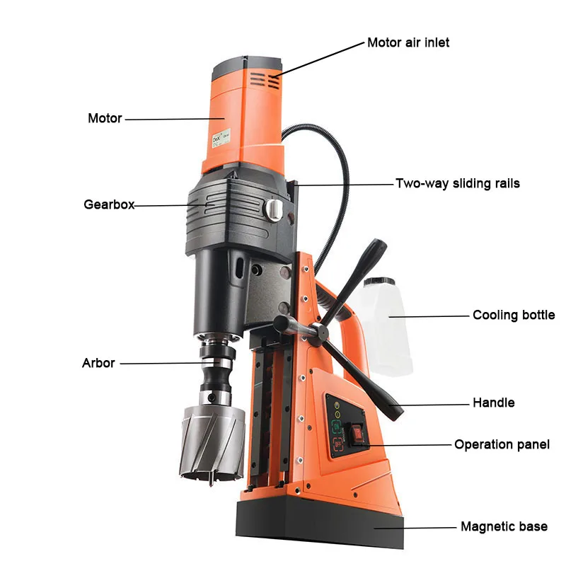 CHTOOLS 2500W Portable Electric Drill Press High Quality Magnet for Industrial Metal Drilling Customized OEM Support
