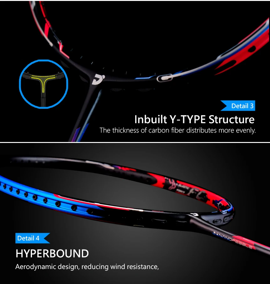 professional high quality powerful badminton racket