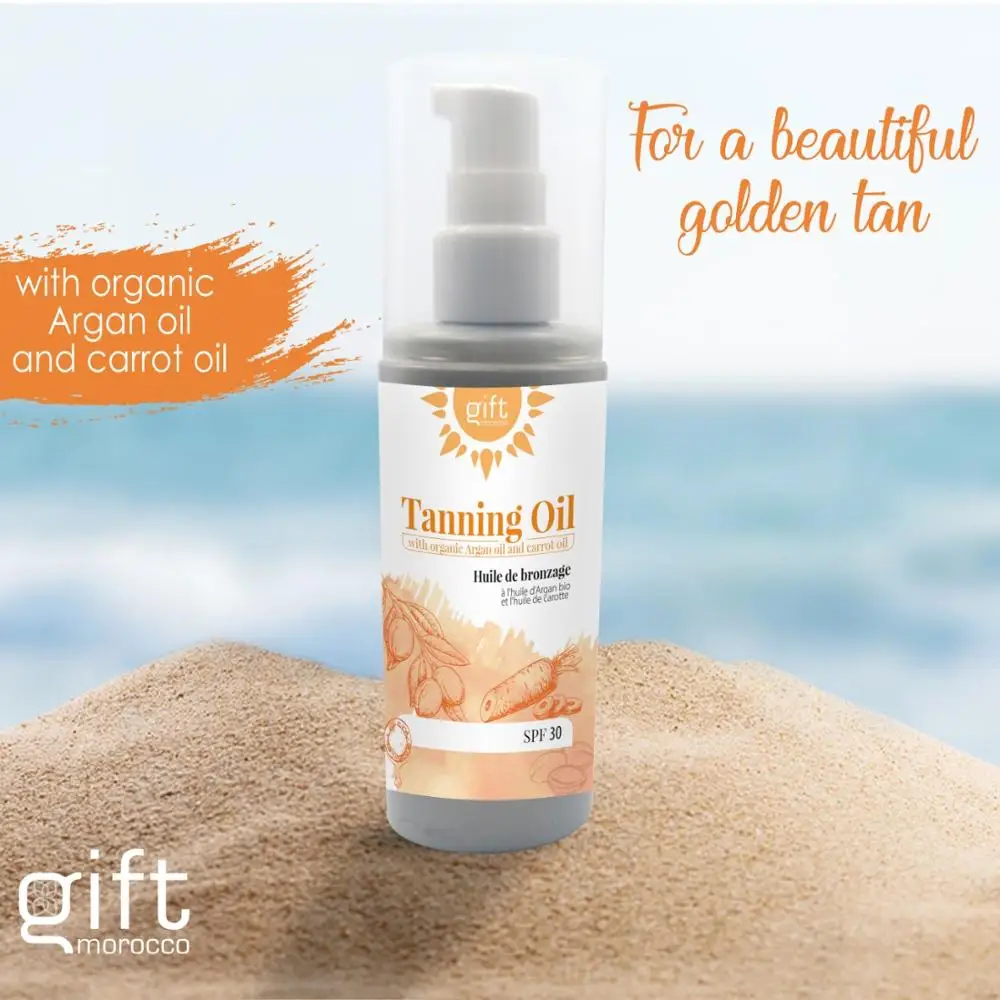 Golden Tanning Oil -  Organic Argan Oil & Carrot Oil SPF30