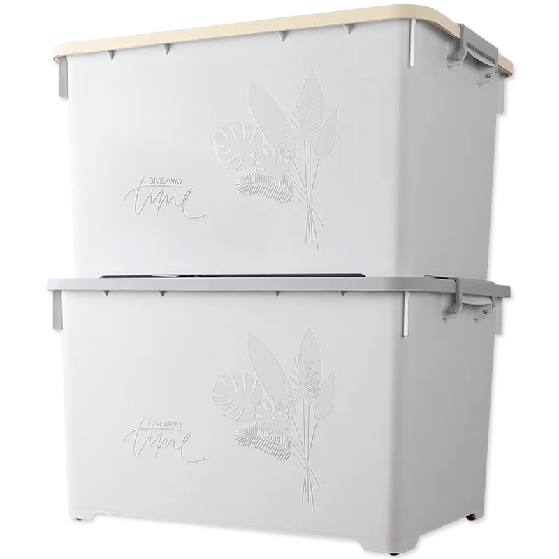 Factory Directly Stackable Large 100L Multipurpose Clothes Box Storage Plastic with Lid