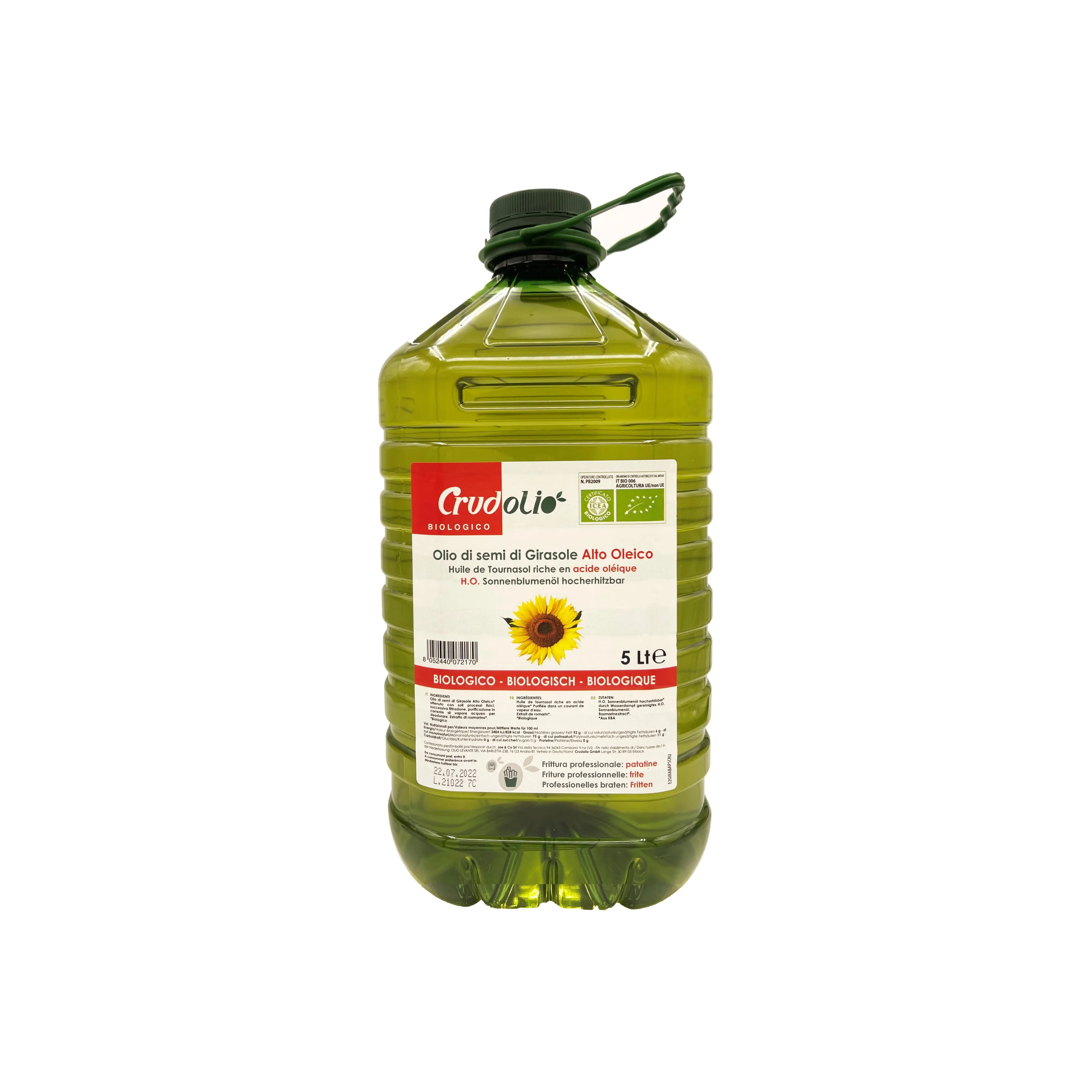 Premium Product Orgnic Sunflower High Oleic 5lt | Vegan