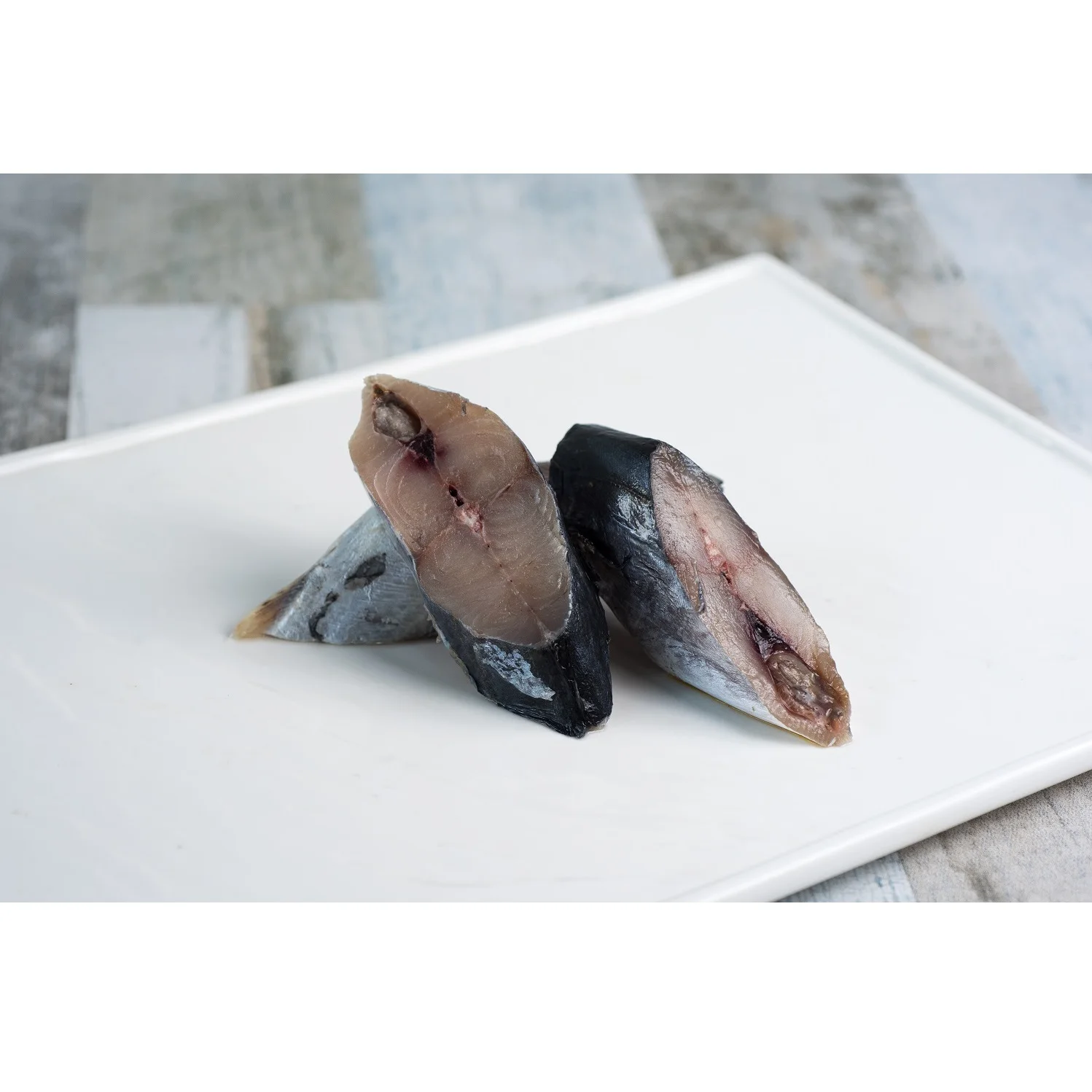 High Quality Fish (80-100 gm/pc) 2 kg Plain Bag With Label Frozen Spanish Mackerel Steak Cut 10 kg/ctn