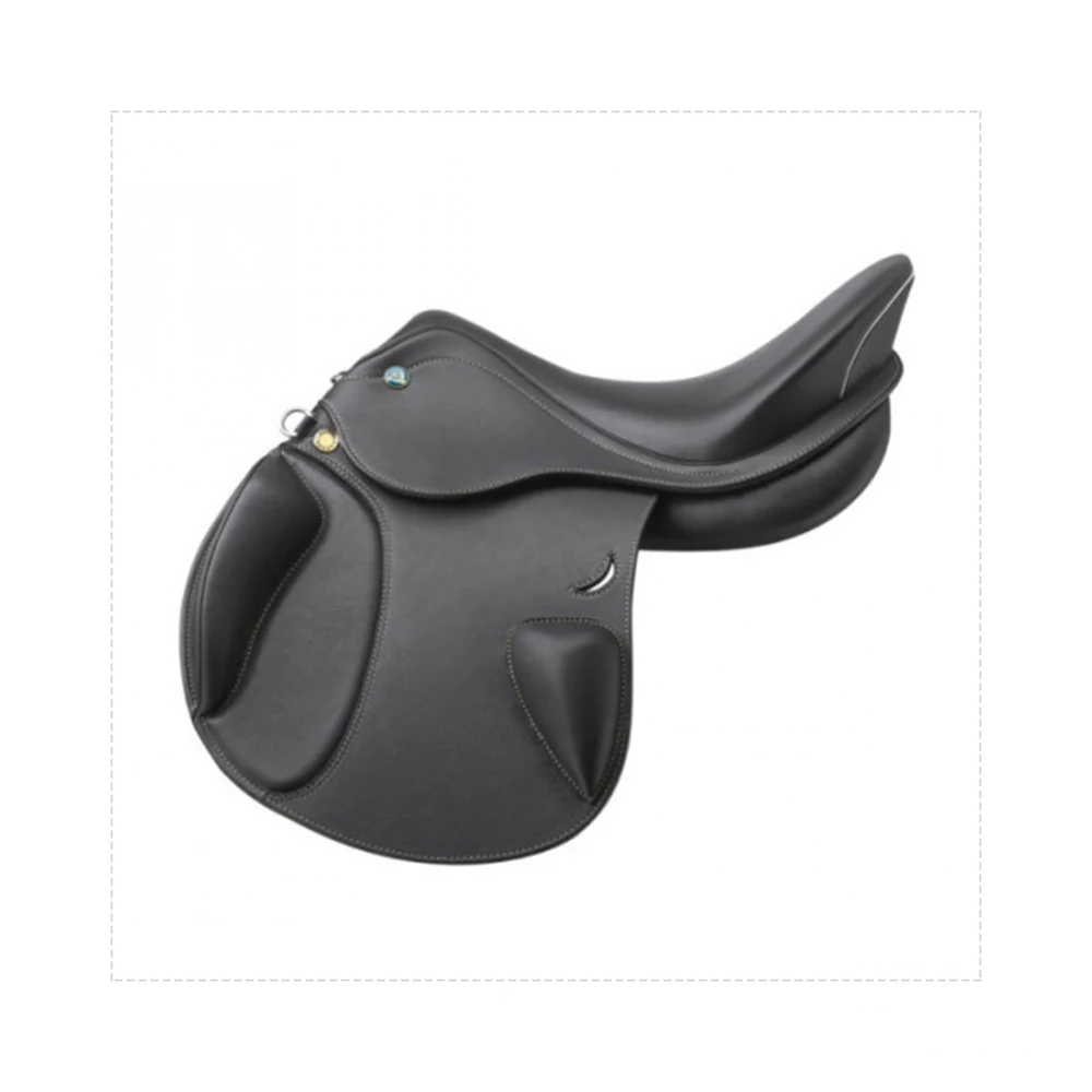 Fit and Fine Premium Brown Leather English Jumping Horse Saddle With Custom Logo All Purpose Horse Riding Saddle