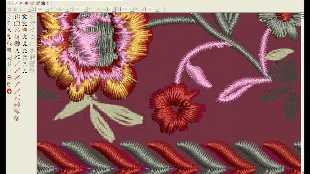 
Wilcom embroidery machine software online for sports wear clothing top quality material design 