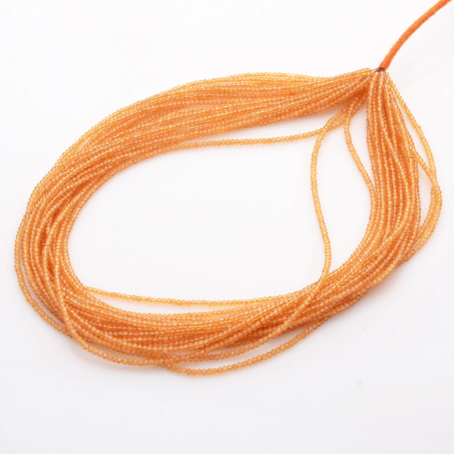 
Best Quality AAA Natural Gemstone No Dye No Chemical 0.25mm hole Orange Mandarin Garnet Gemstone Beads, Size 1 to 4 mm 