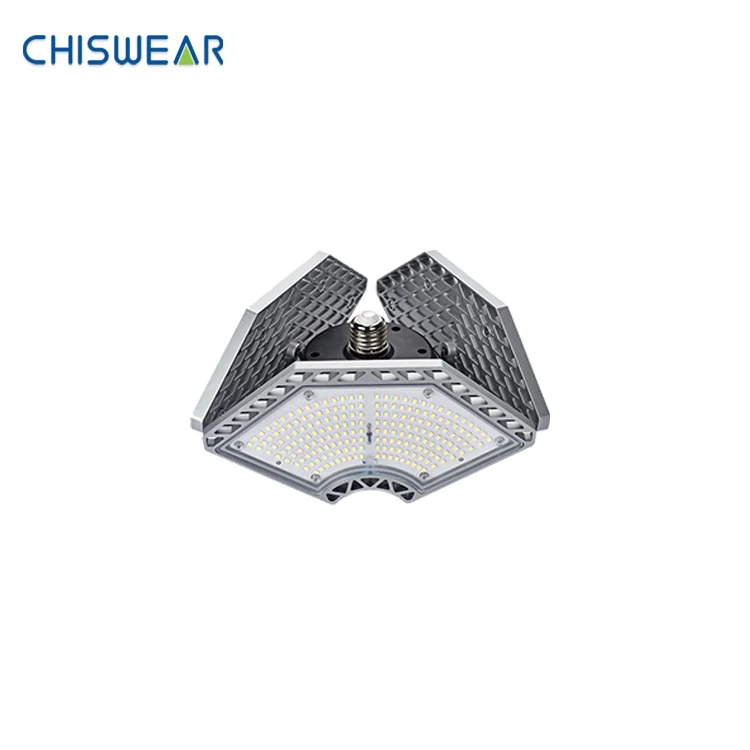 Chiswear 100W 13500lm UFO LED Garage Light Bulbs Deformable Super Bright Ceiling Fixture Shop Lamp