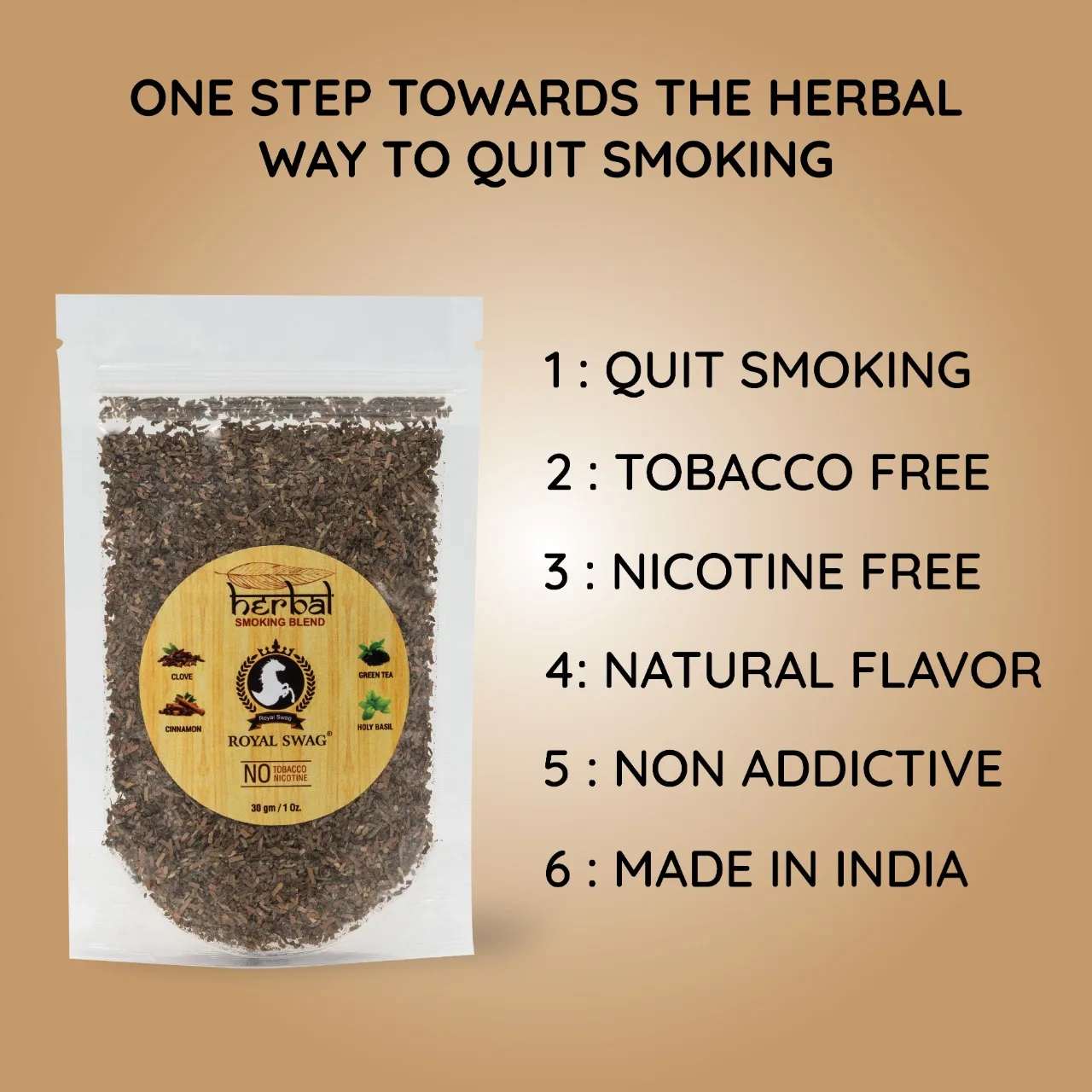 Royal Swag Tobacco & Nicotine Free herbal Smoking Mixture With 100% Natural Herbal Smoking mix Blend
