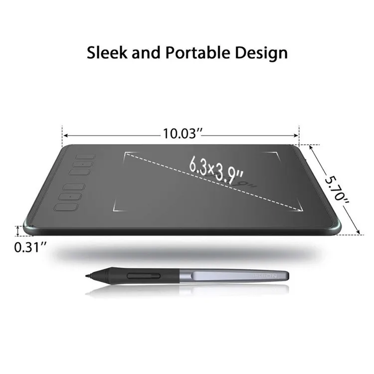 Quality Assured HUION Inspiroy H640P 0.3mm Accuracy Signature Handwriting Pad For Hospital