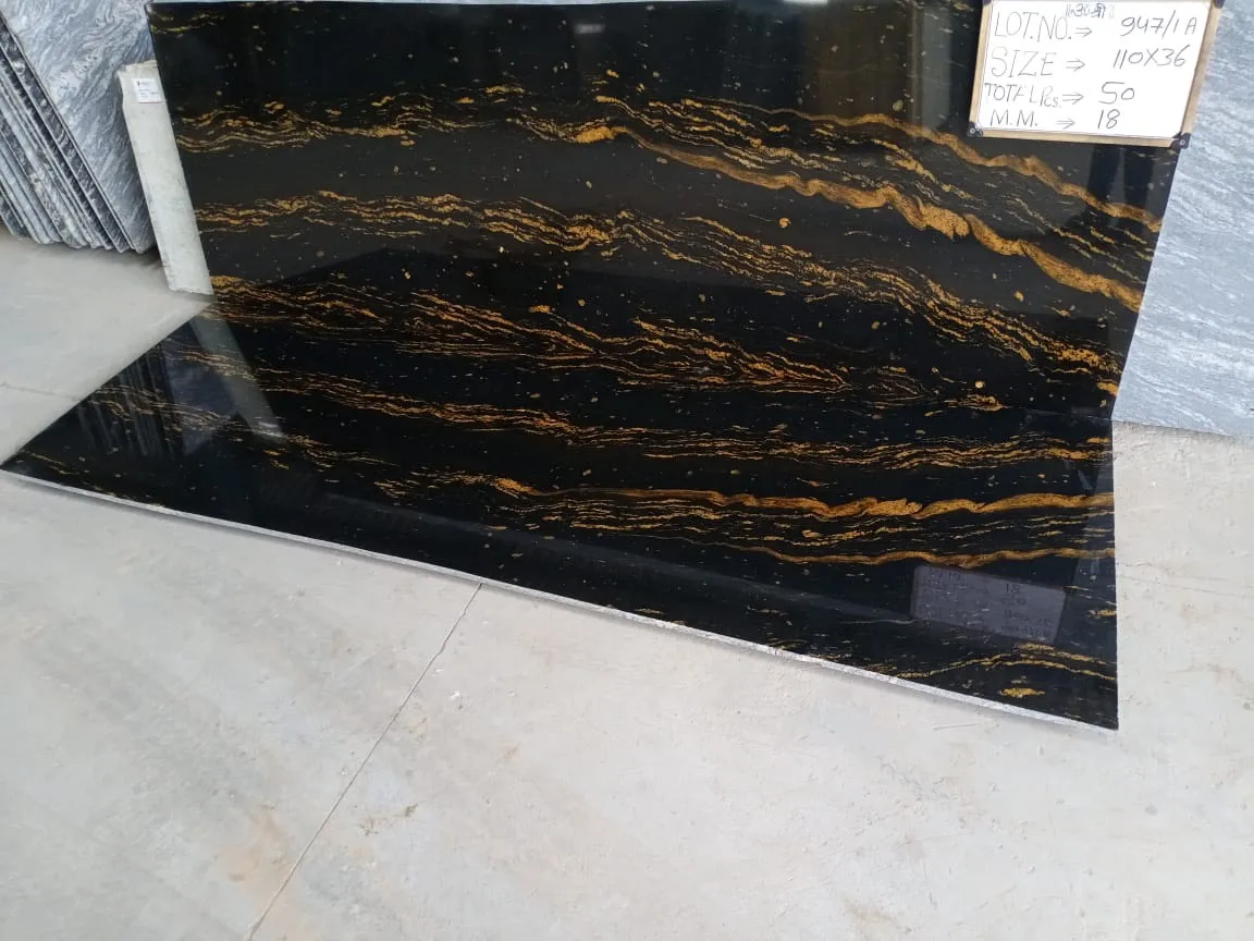 Лидер продаж лучший сорт Плитка Из Сплава Золота гранит продавец из Индии