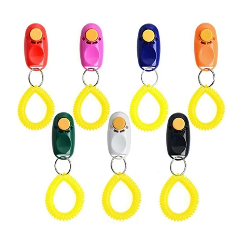 Customizable Logo Personalized Plastic Pet Training Whistle Strap Dog Trainer Clicker