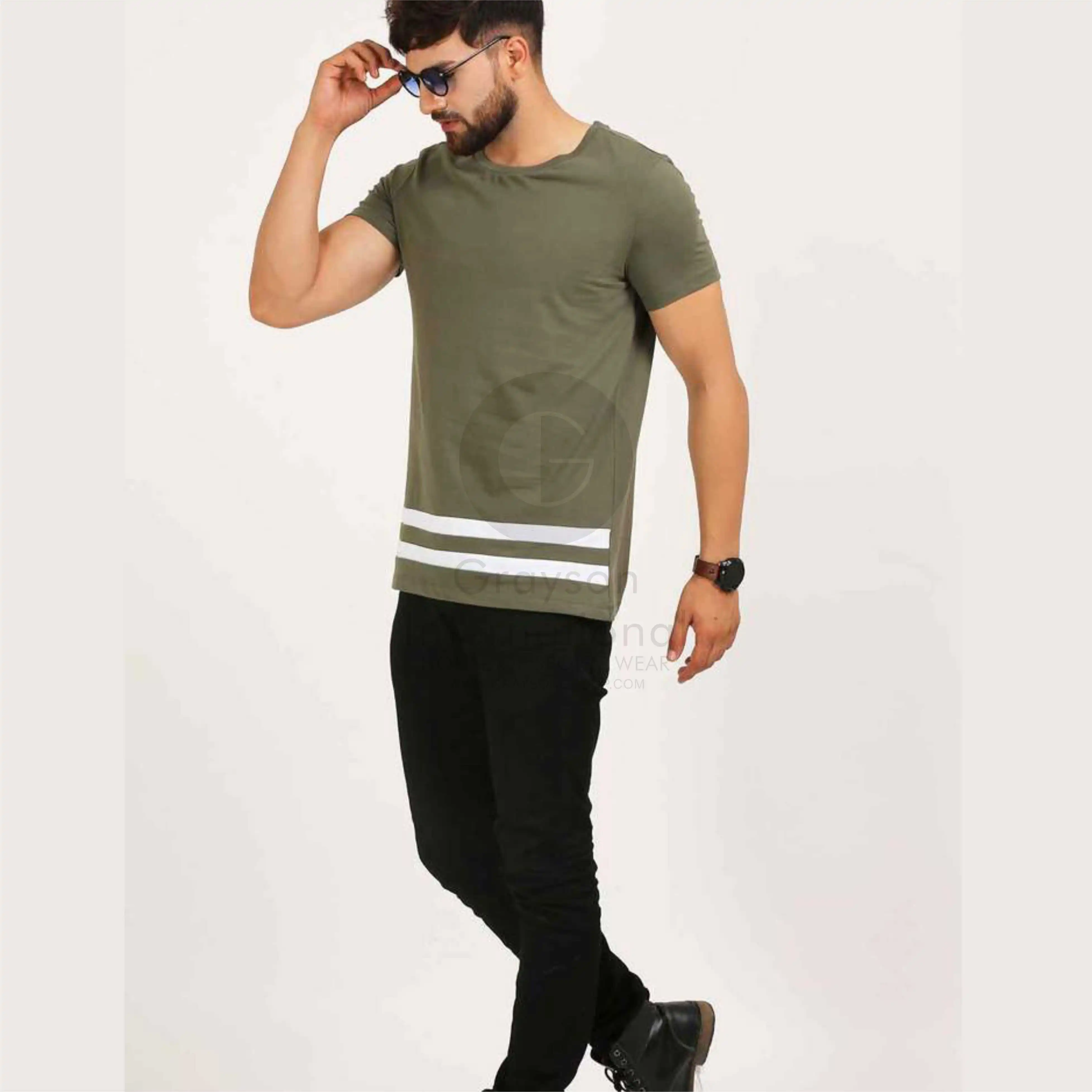 T-shirt Short T Shirt Unisex Custom Print Your Brand Logo T-shirt 100% Cotton Casual Short Sleeve  Fit Gym Tops