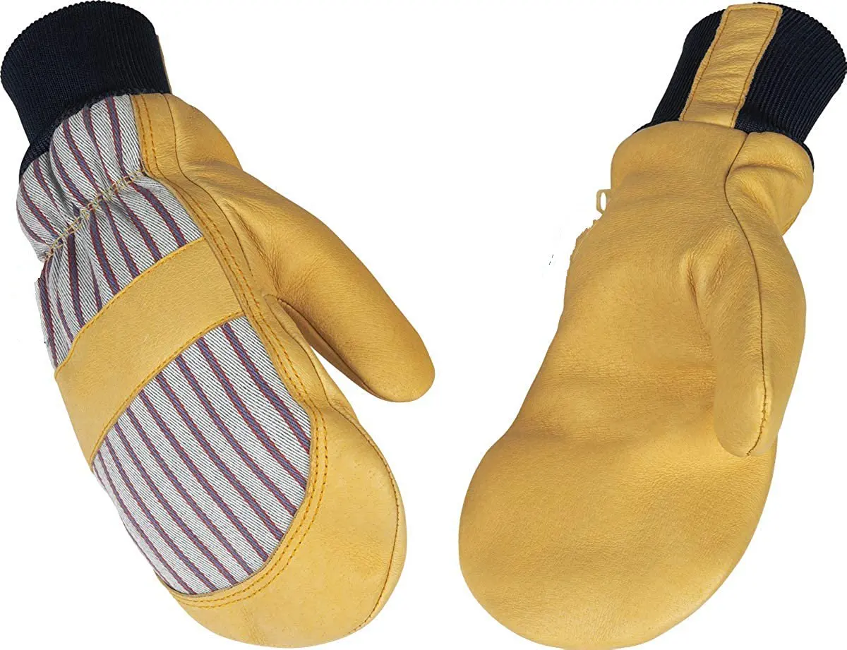 Перчатки с предварительной подкладкой полностью кожаные для мужчин водонепроницаемые зимние варежки из спилка холодной