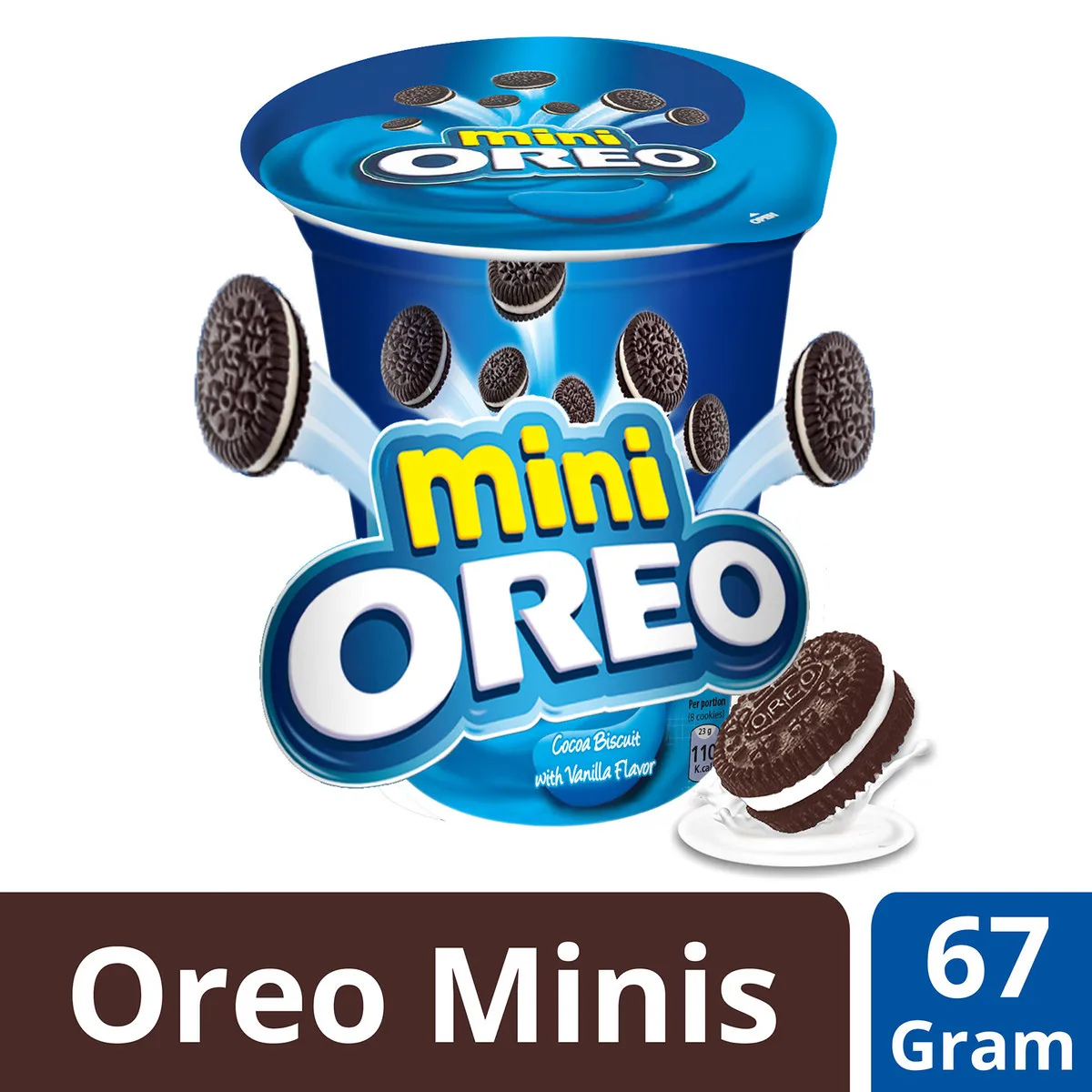 
WHOLESALE OREO MINI CUP VANILLA 67 GR SANDWICH BISCUIT 